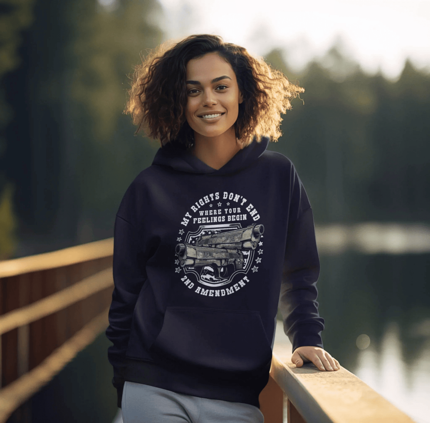 My Rights Don't End Where Your Feelings Begin, Patriotic Unisex Hoodie, Liberty and Freedom Sweatshirt, 2nd Amendment Rights, - SKULLFURY MERCH