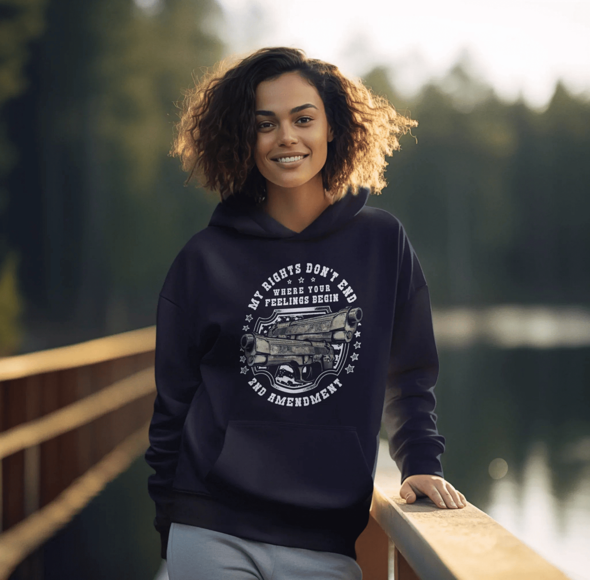 My Rights Don't End Where Your Feelings Begin, Patriotic Unisex Hoodie, Liberty and Freedom Sweatshirt, 2nd Amendment Rights, - SKULLFURY MERCH