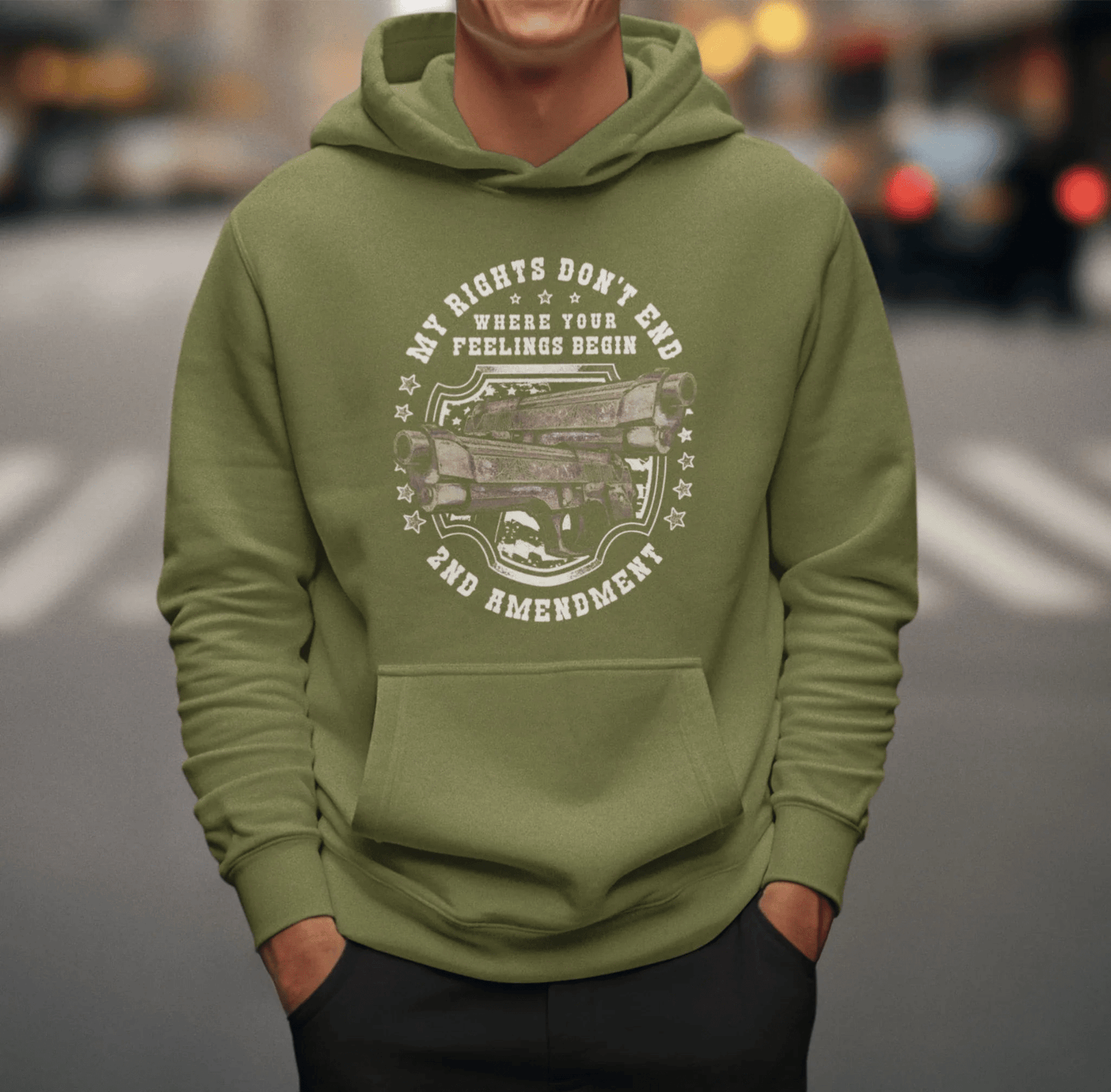 My Rights Don't End Where Your Feelings Begin, Patriotic Unisex Hoodie, Liberty and Freedom Sweatshirt, 2nd Amendment Rights, - SKULLFURY MERCH