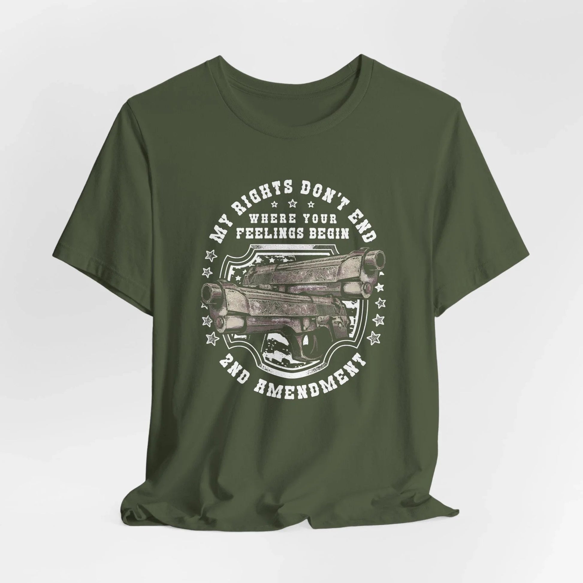 My Rights Don't End Where Your Feelings Begin Unisex T-Shirt, Patriotic Tee, 2nd Amendment T-Shirt - SKULLFURY MERCH