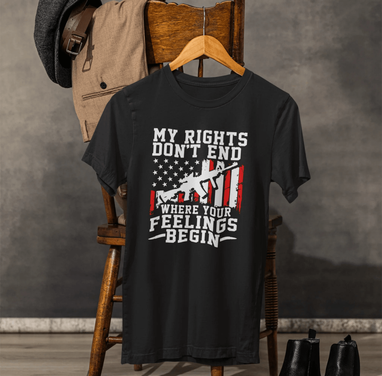 My Rights Don't End Where Your Feelings Begin Unisex T-Shirt, Patriotic Tee, Political T-Shirt - SKULLFURY MERCH