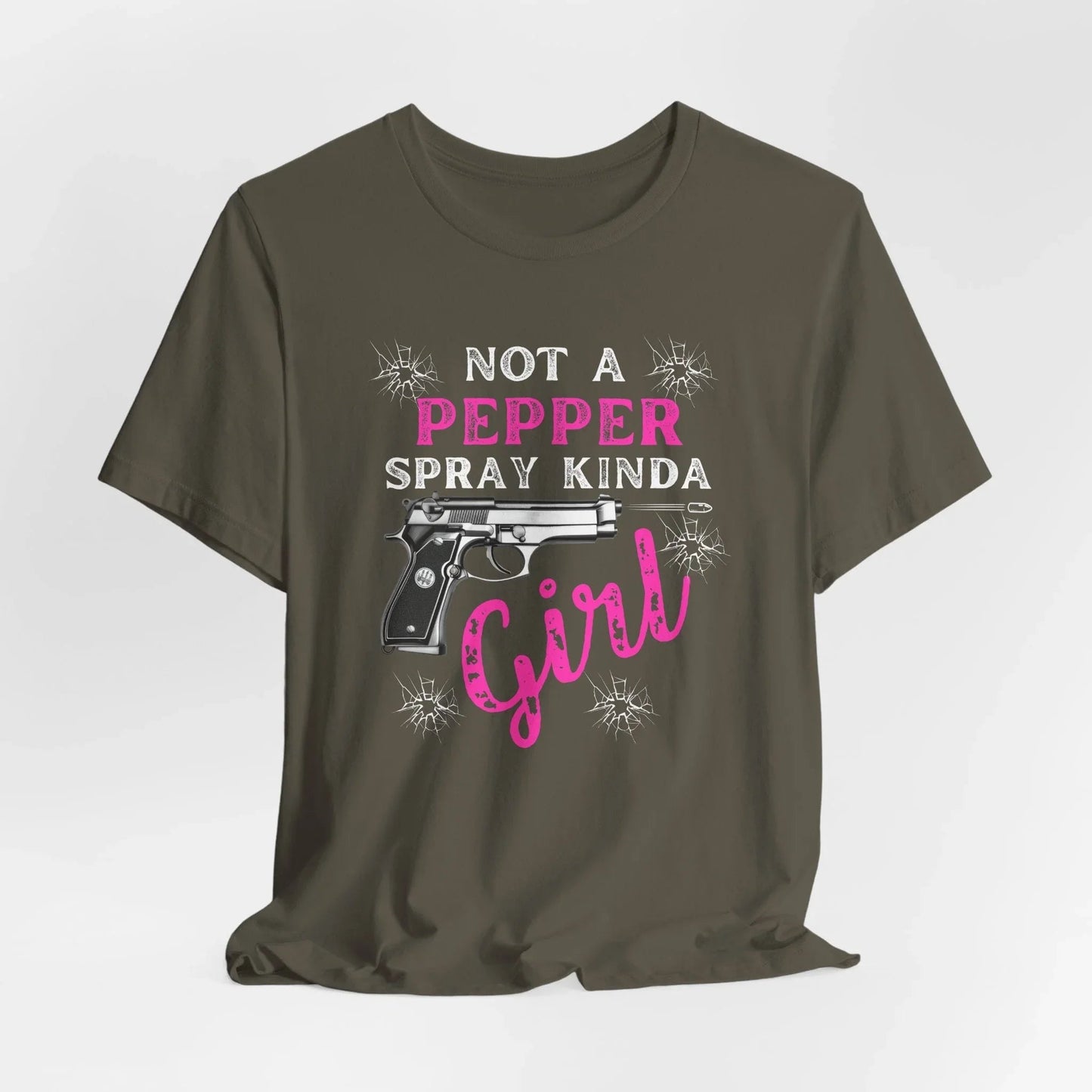 "Not a Pepper Spray Kinda Girl" - Casual woman power Shirt, Graphic Tee for Her, Birthday Gift, Empowerment Apparel - SKULLFURY MERCH