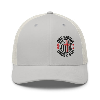 One Nation Under God - Patriotic Snapback Trucker Cap - SKULLFURY MERCH