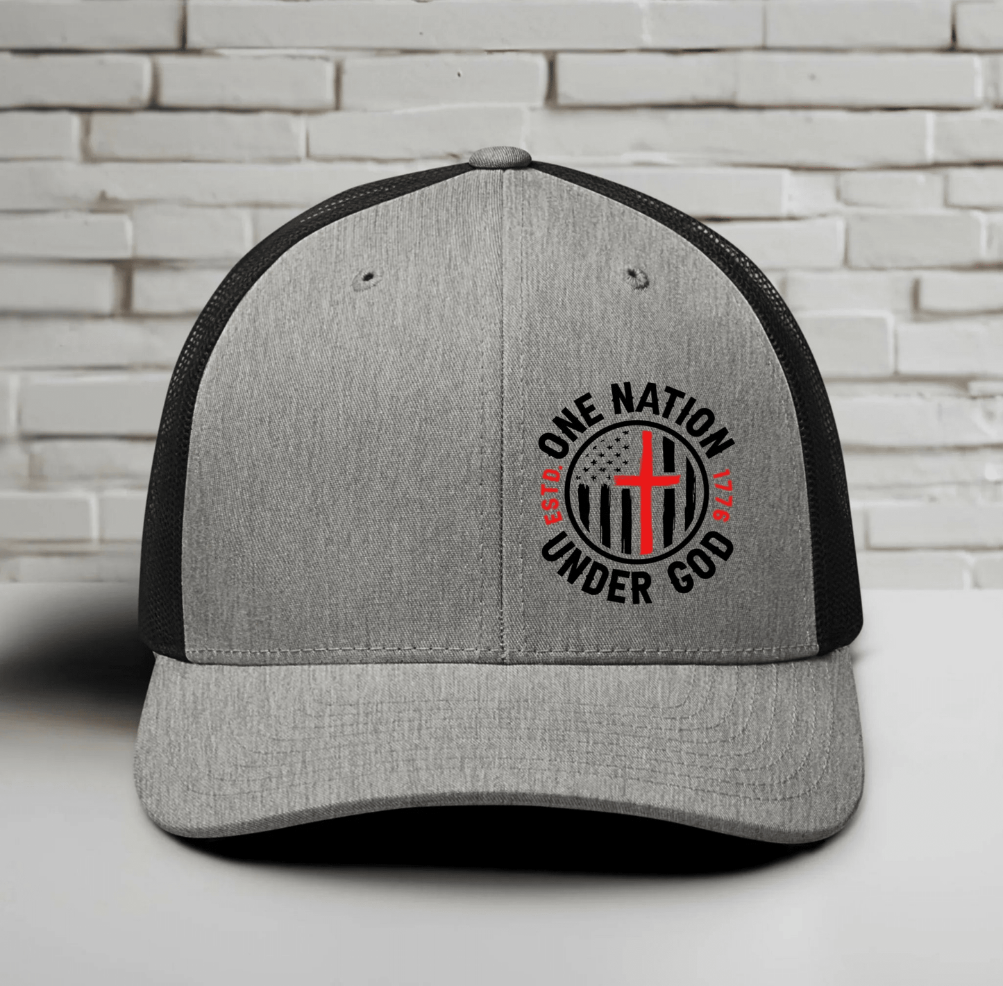 One Nation Under God - Patriotic Snapback Trucker Cap - SKULLFURY MERCH