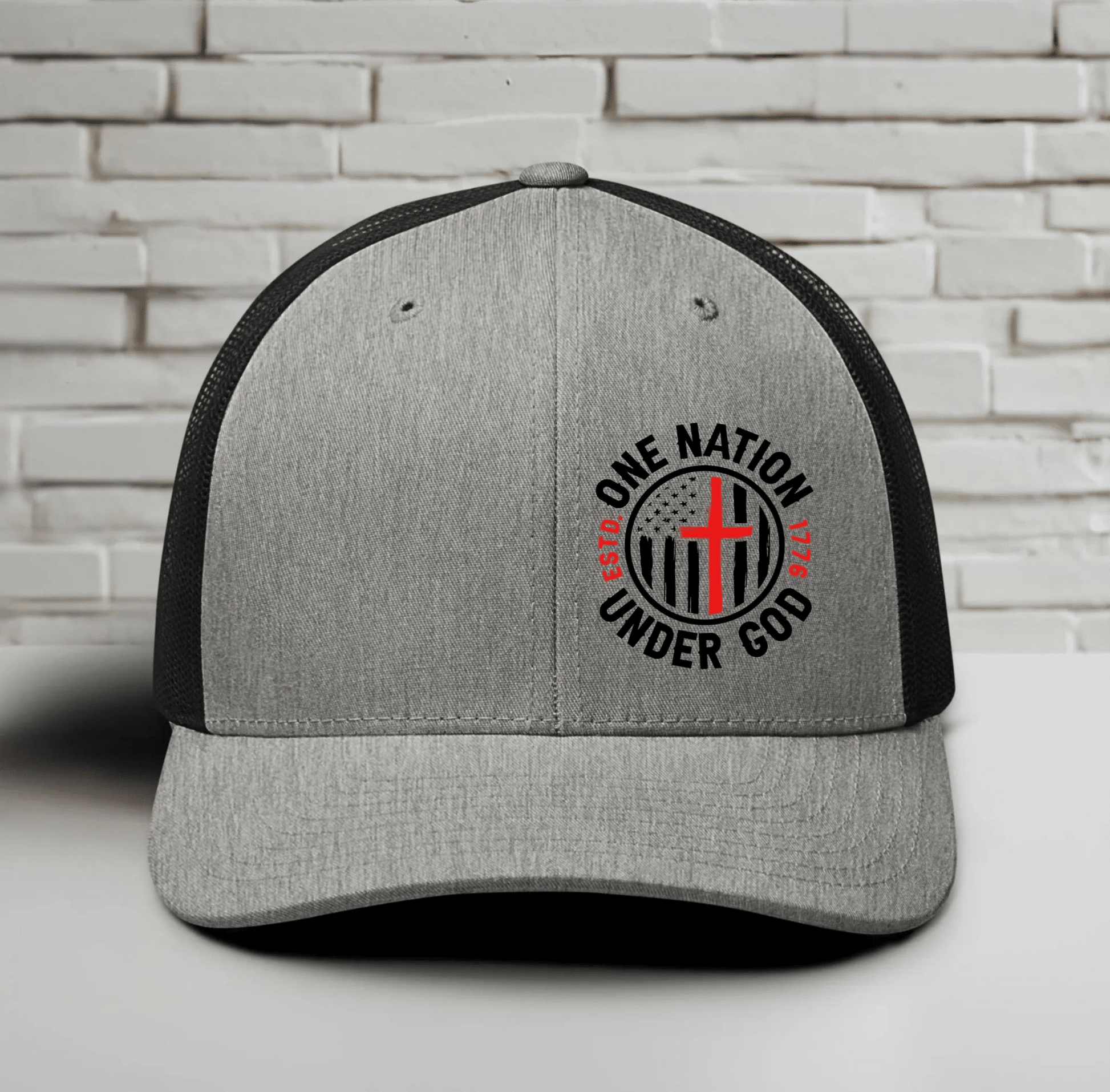 One Nation Under God - Patriotic Snapback Trucker Cap - SKULLFURY MERCH