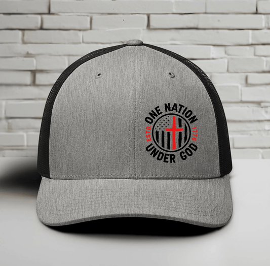 One Nation Under God - Patriotic Snapback Trucker Cap - SKULLFURY MERCH