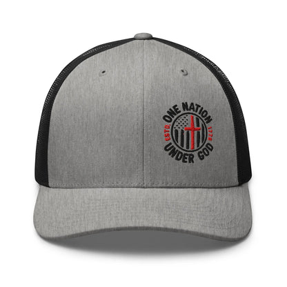 One Nation Under God - Patriotic Snapback Trucker Cap - SKULLFURY MERCH