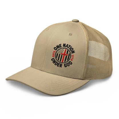 One Nation Under God - Patriotic Snapback Trucker Cap - SKULLFURY MERCH
