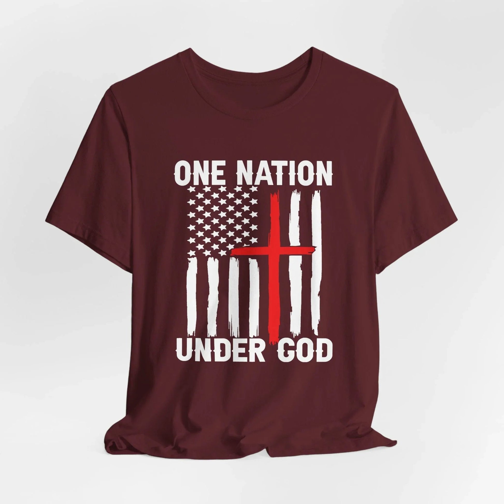One Nation Under God, Patriotic Unisex T-Shirt, Love of God and Country Tee - SKULLFURY MERCH