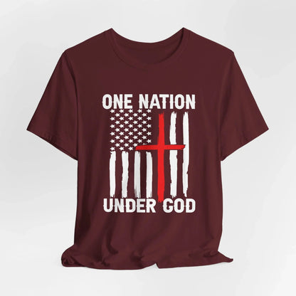 One Nation Under God, Patriotic Unisex T-Shirt, Love of God and Country Tee - SKULLFURY MERCH