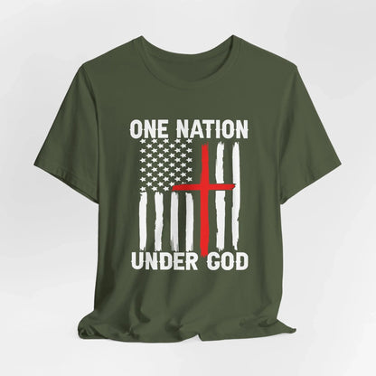 One Nation Under God, Patriotic Unisex T-Shirt, Love of God and Country Tee - SKULLFURY MERCH