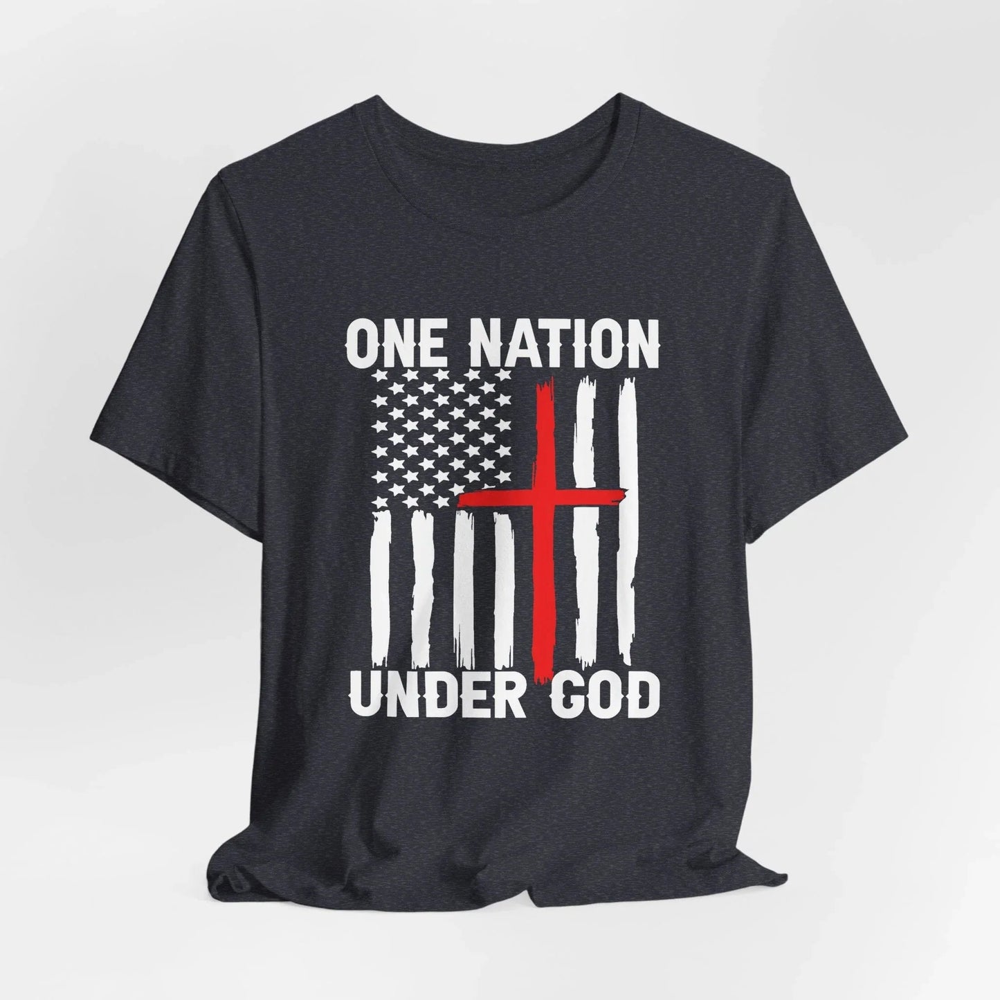 One Nation Under God, Patriotic Unisex T-Shirt, Love of God and Country Tee - SKULLFURY MERCH