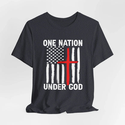 One Nation Under God, Patriotic Unisex T-Shirt, Love of God and Country Tee - SKULLFURY MERCH