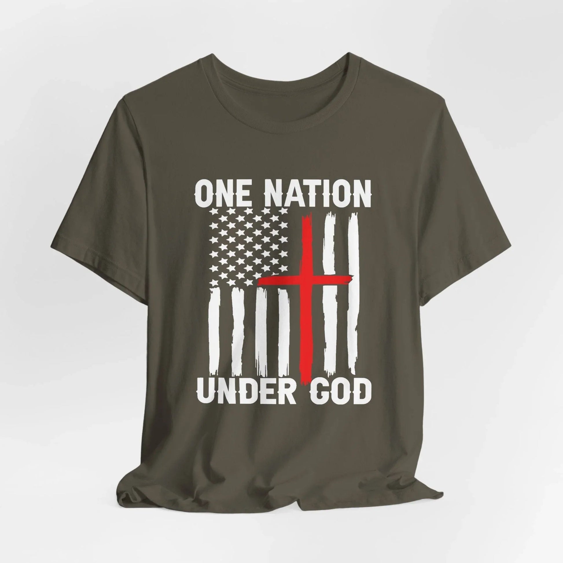 One Nation Under God, Patriotic Unisex T-Shirt, Love of God and Country Tee - SKULLFURY MERCH