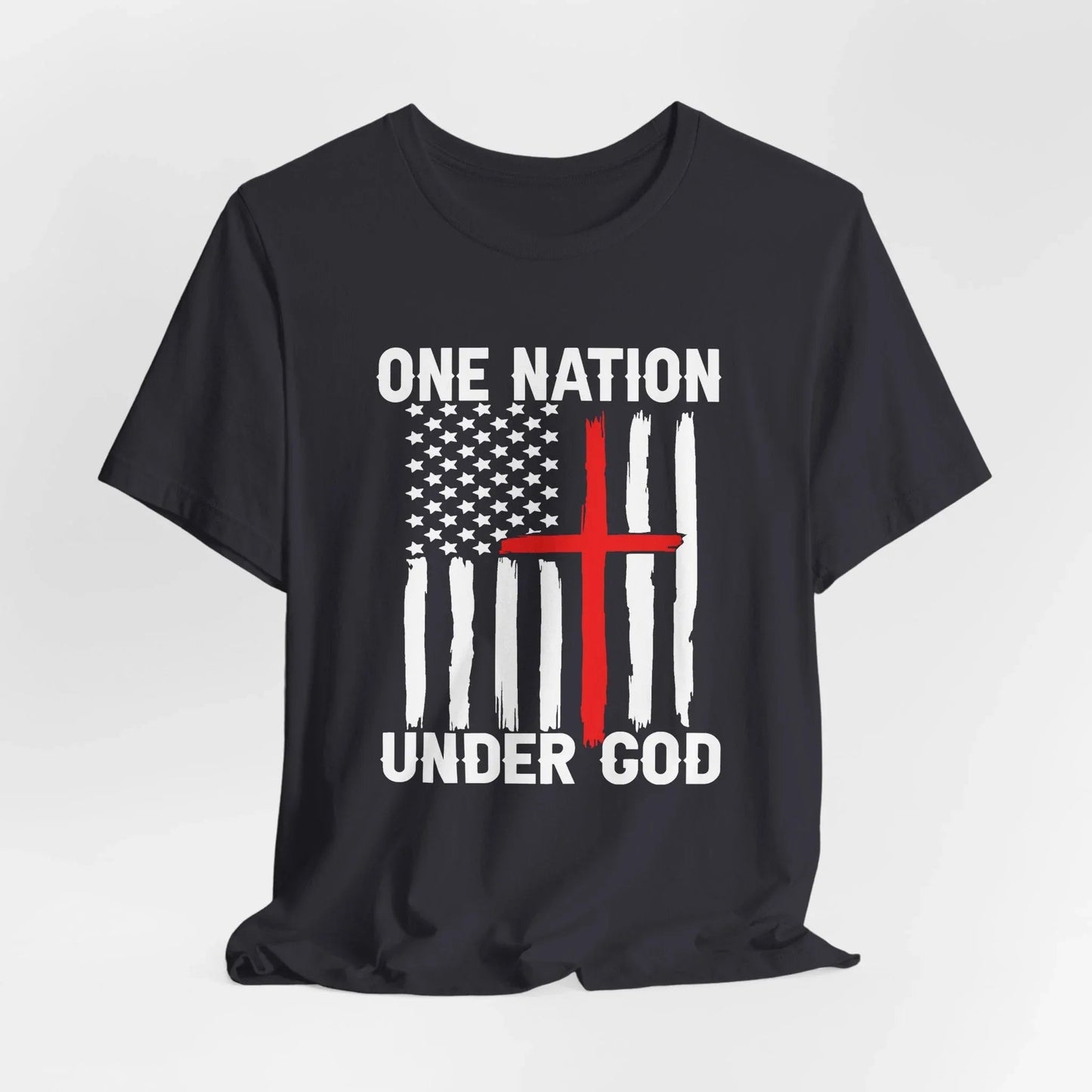 One Nation Under God, Patriotic Unisex T-Shirt, Love of God and Country Tee - SKULLFURY MERCH