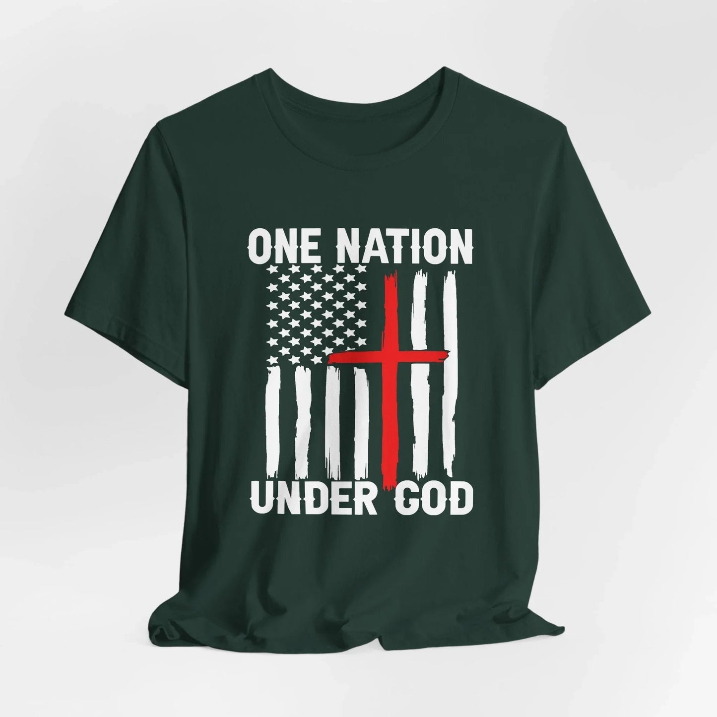 One Nation Under God, Patriotic Unisex T-Shirt, Love of God and Country Tee - SKULLFURY MERCH
