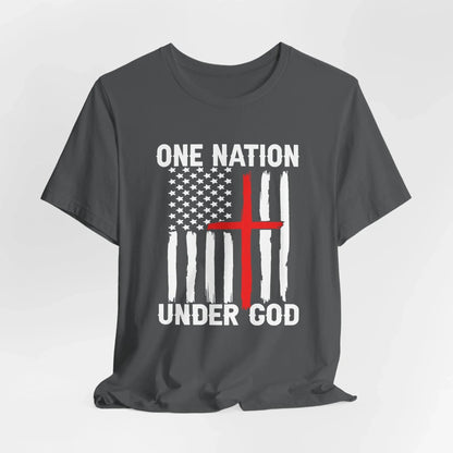 One Nation Under God, Patriotic Unisex T-Shirt, Love of God and Country Tee - SKULLFURY MERCH