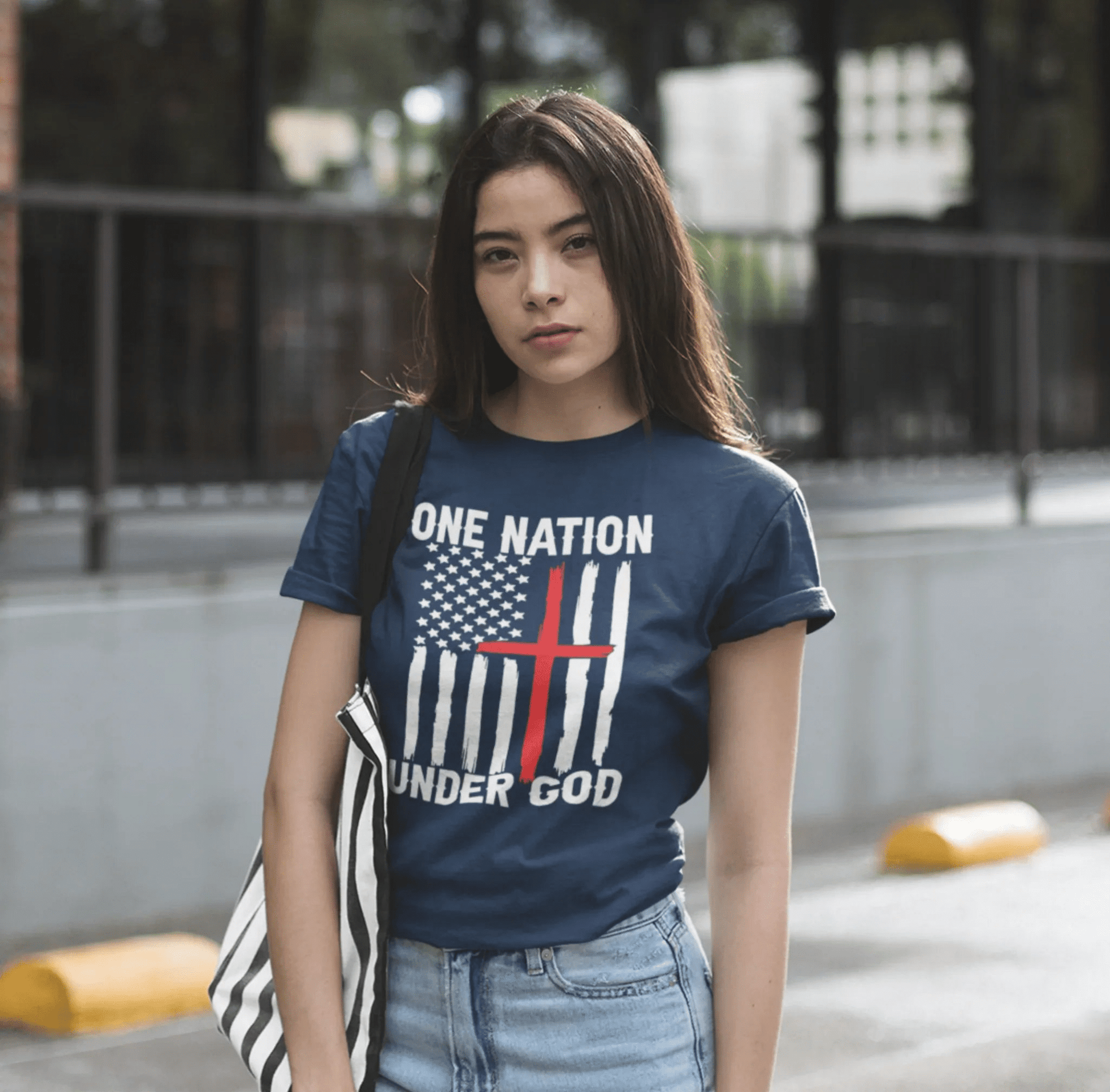 One Nation Under God, Patriotic Unisex T-Shirt, Love of God and Country Tee - SKULLFURY MERCH