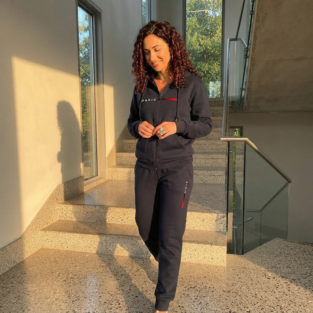 The Paris Urban Streetwear Fleece Tracksuit Set