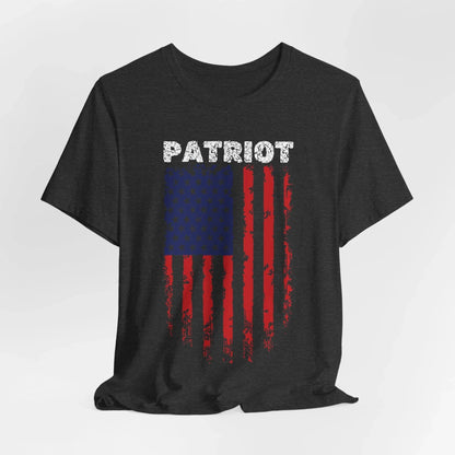 Patriot Flag Unisex T-Shirt, American Pride Tee, Fearless and Bold Shirt, USA Patriotism Top, Patriotic Gift - SKULLFURY MERCH
