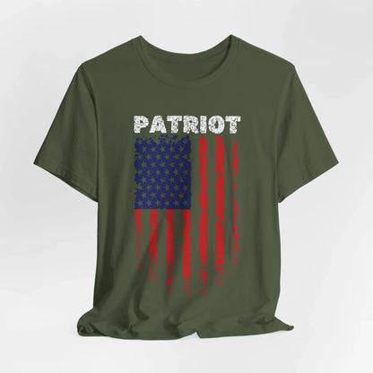 Patriot Flag Unisex T-Shirt, American Pride Tee, Fearless and Bold Shirt, USA Patriotism Top, Patriotic Gift - SKULLFURY MERCH