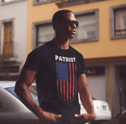 Patriot Flag Unisex T-Shirt, American Pride Tee, Fearless and Bold Shirt, USA Patriotism Top, Patriotic Gift - SKULLFURY MERCH