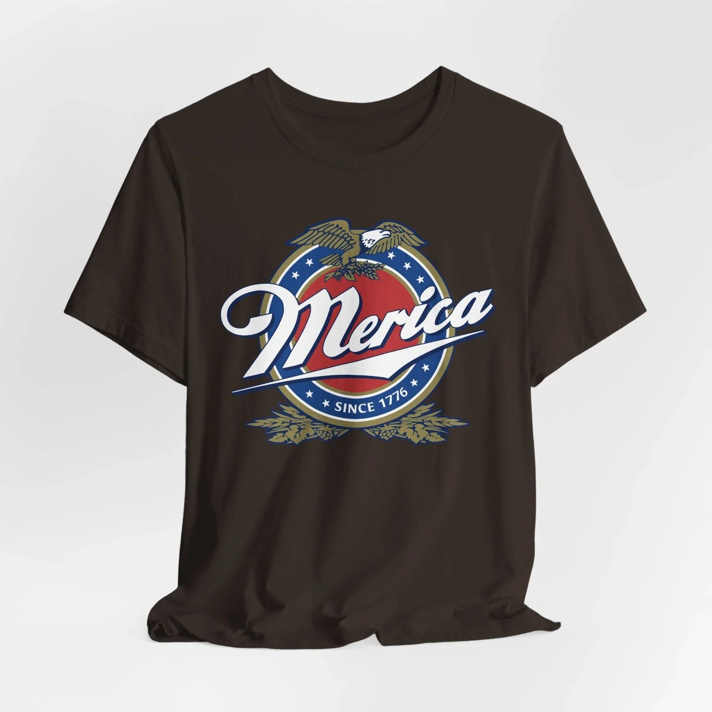 Patriotic American Tee - Merica Design, Unisex Short Sleeve Shirt for BBQ, Independence Day, Family Gatherings, Casual Wear, Gift - SKULLFURY MERCH