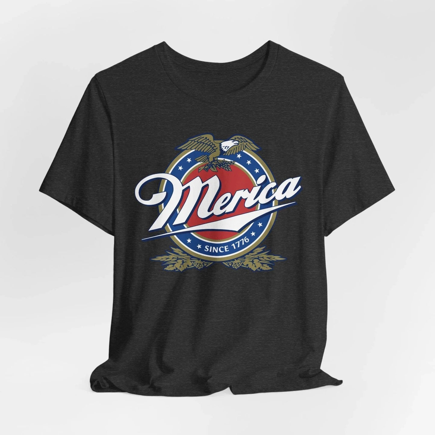 Patriotic American Tee - Merica Design, Unisex Short Sleeve Shirt for BBQ, Independence Day, Family Gatherings, Casual Wear, Gift - SKULLFURY MERCH