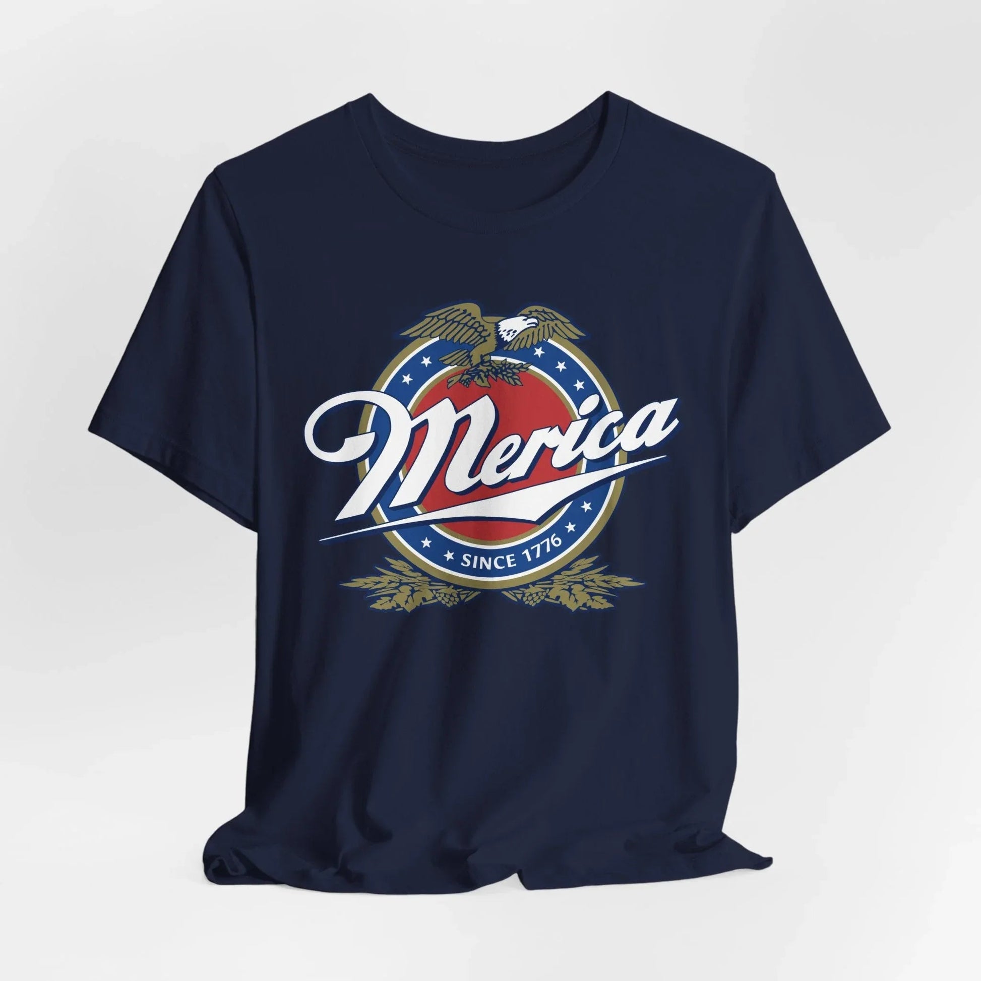 Patriotic American Tee - Merica Design, Unisex Short Sleeve Shirt for BBQ, Independence Day, Family Gatherings, Casual Wear, Gift - SKULLFURY MERCH