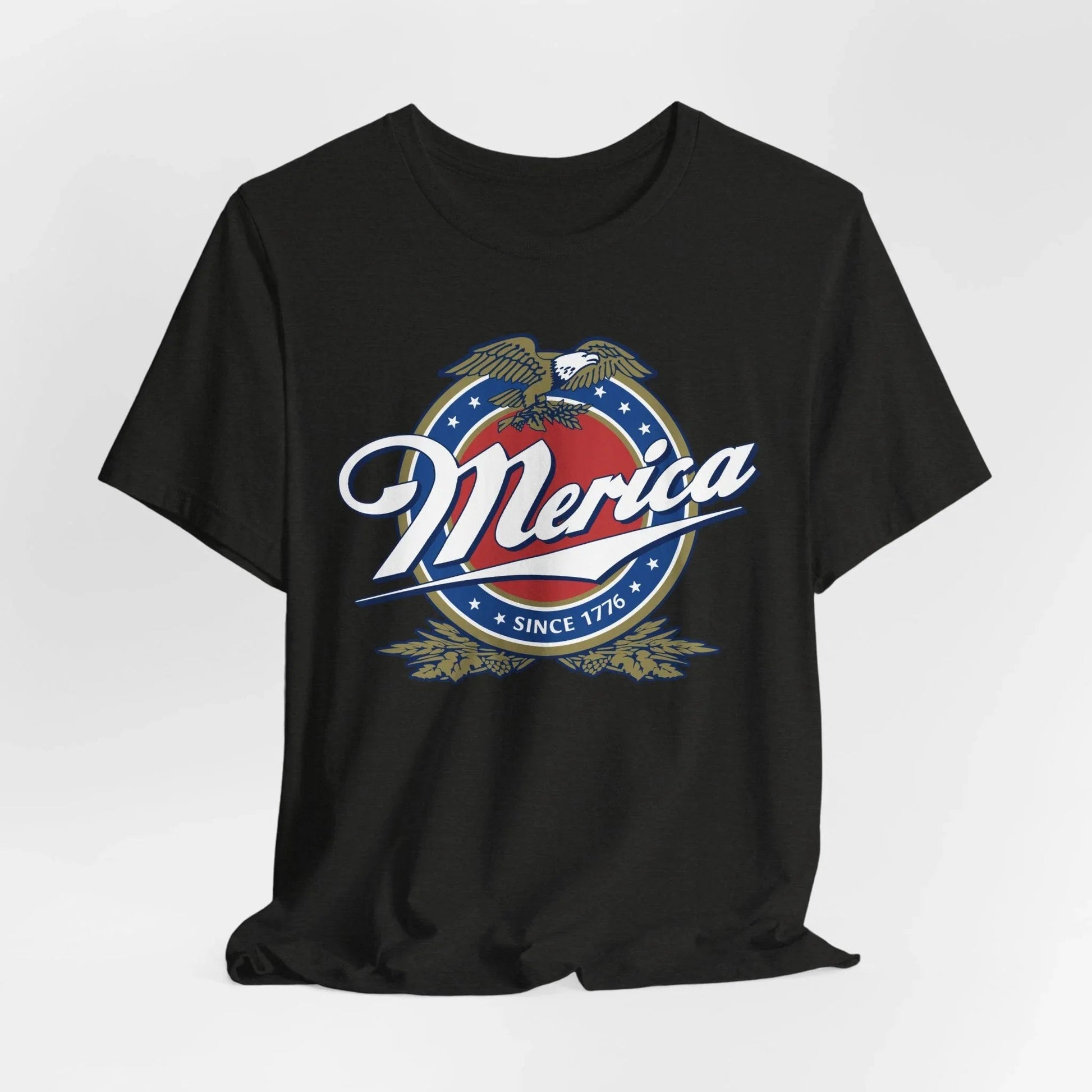 Patriotic American Tee - Merica Design, Unisex Short Sleeve Shirt for BBQ, Independence Day, Family Gatherings, Casual Wear, Gift - SKULLFURY MERCH