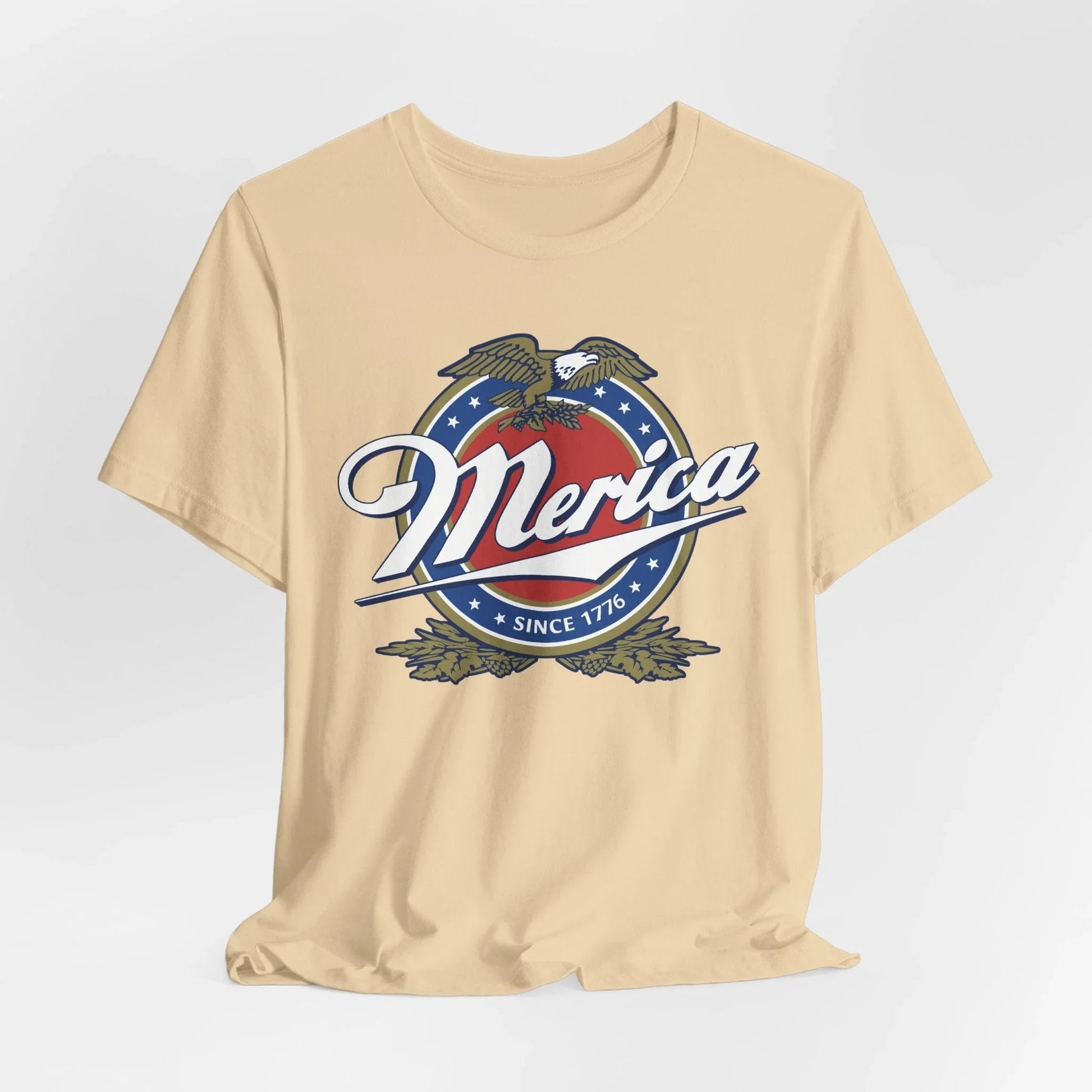 Patriotic American Tee - Merica Design, Unisex Short Sleeve Shirt for BBQ, Independence Day, Family Gatherings, Casual Wear, Gift - SKULLFURY MERCH
