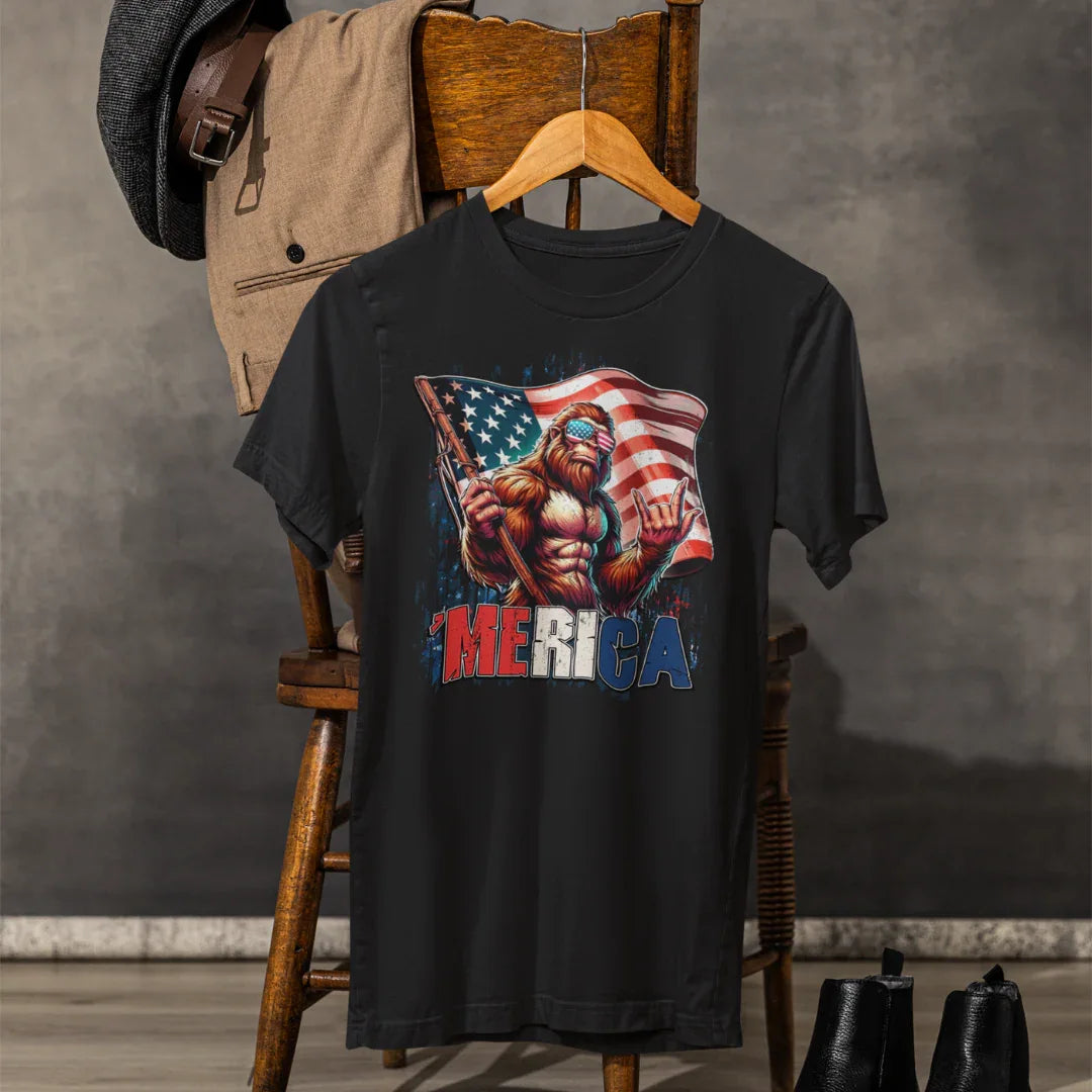 Patriotic Beast Unisex Tee, American Holidays Shirt, Independence Day Gift, Summer BBQ Attire, Funny Tee for Casual Wear - SKULLFURY MERCH