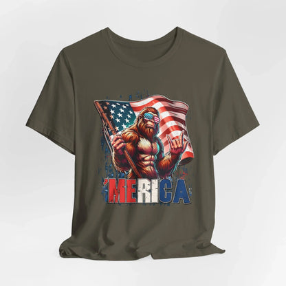 Patriotic Beast Unisex Tee, American Holidays Shirt, Independence Day Gift, Summer BBQ Attire, Funny Tee for Casual Wear - SKULLFURY MERCH