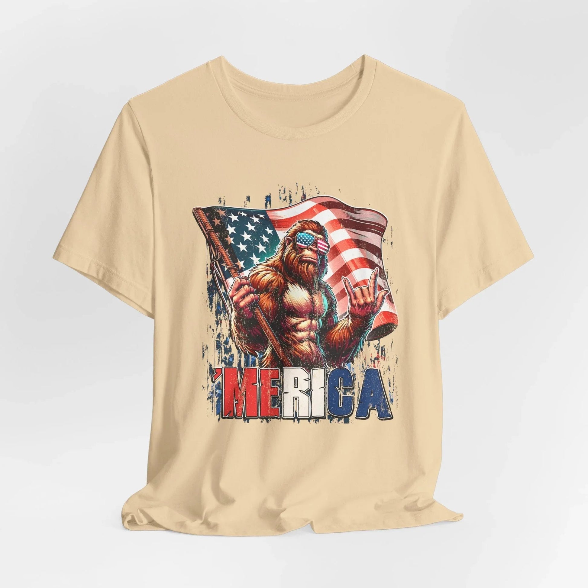 Patriotic Beast Unisex Tee, American Holidays Shirt, Independence Day Gift, Summer BBQ Attire, Funny Tee for Casual Wear - SKULLFURY MERCH