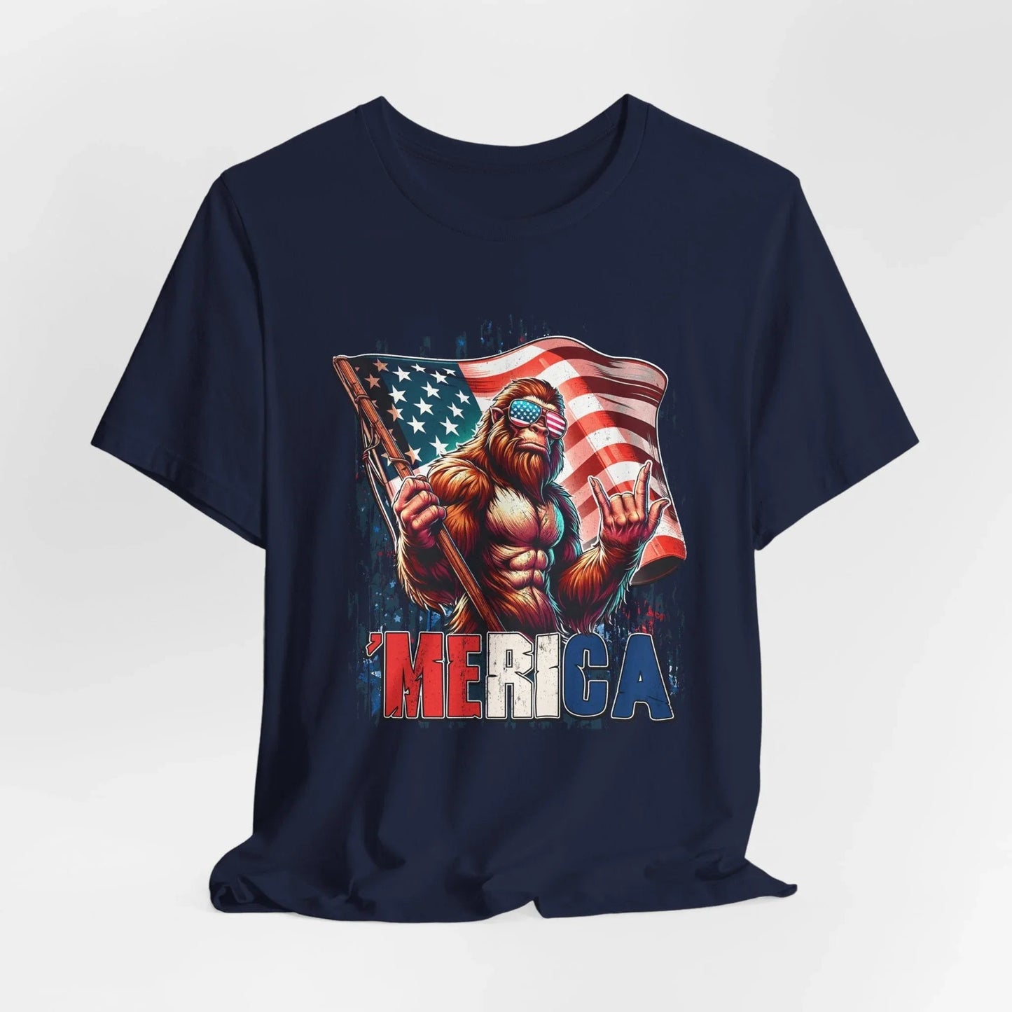 Patriotic Beast Unisex Tee, American Holidays Shirt, Independence Day Gift, Summer BBQ Attire, Funny Tee for Casual Wear - SKULLFURY MERCH