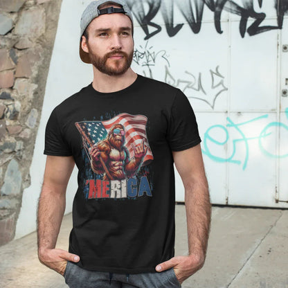 Patriotic Beast Unisex Tee, American Holidays Shirt, Independence Day Gift, Summer BBQ Attire, Funny Tee for Casual Wear - SKULLFURY MERCH