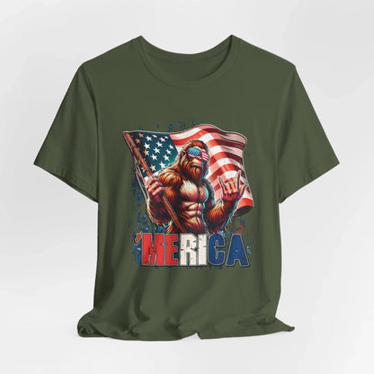Patriotic Beast Unisex Tee, American Holidays Shirt, Independence Day Gift, Summer BBQ Attire, Funny Tee for Casual Wear - SKULLFURY MERCH