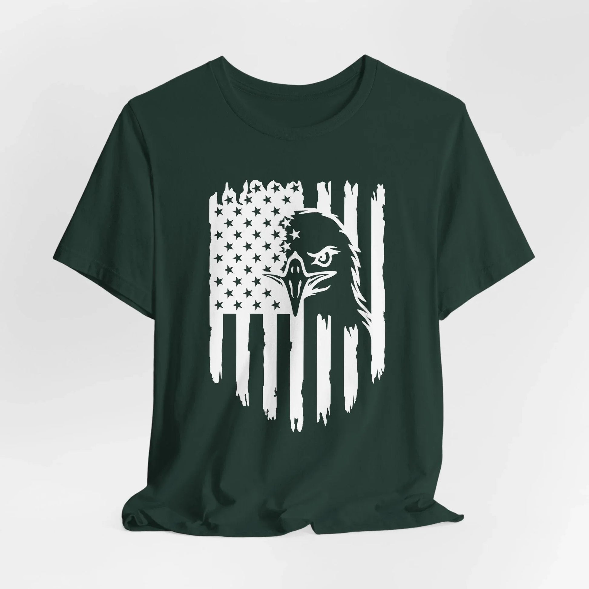 Patriotic Eagle Flag Unisex T-Shirt, Patriotism, Celebrate Freedom - American Pride Tee, USA Flag Shirt - SKULLFURY MERCH