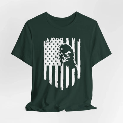 Patriotic Eagle Flag Unisex T-Shirt, Patriotism, Celebrate Freedom - American Pride Tee, USA Flag Shirt - SKULLFURY MERCH