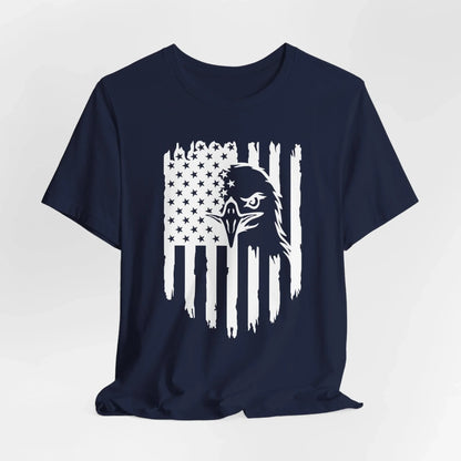 Patriotic Eagle Flag Unisex T-Shirt, Patriotism, Celebrate Freedom - American Pride Tee, USA Flag Shirt - SKULLFURY MERCH
