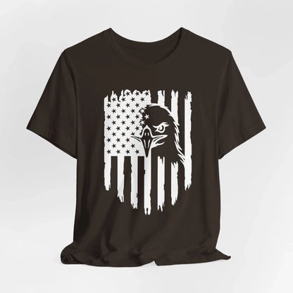 Patriotic Eagle Flag Unisex T-Shirt, Patriotism, Celebrate Freedom - American Pride Tee, USA Flag Shirt - SKULLFURY MERCH