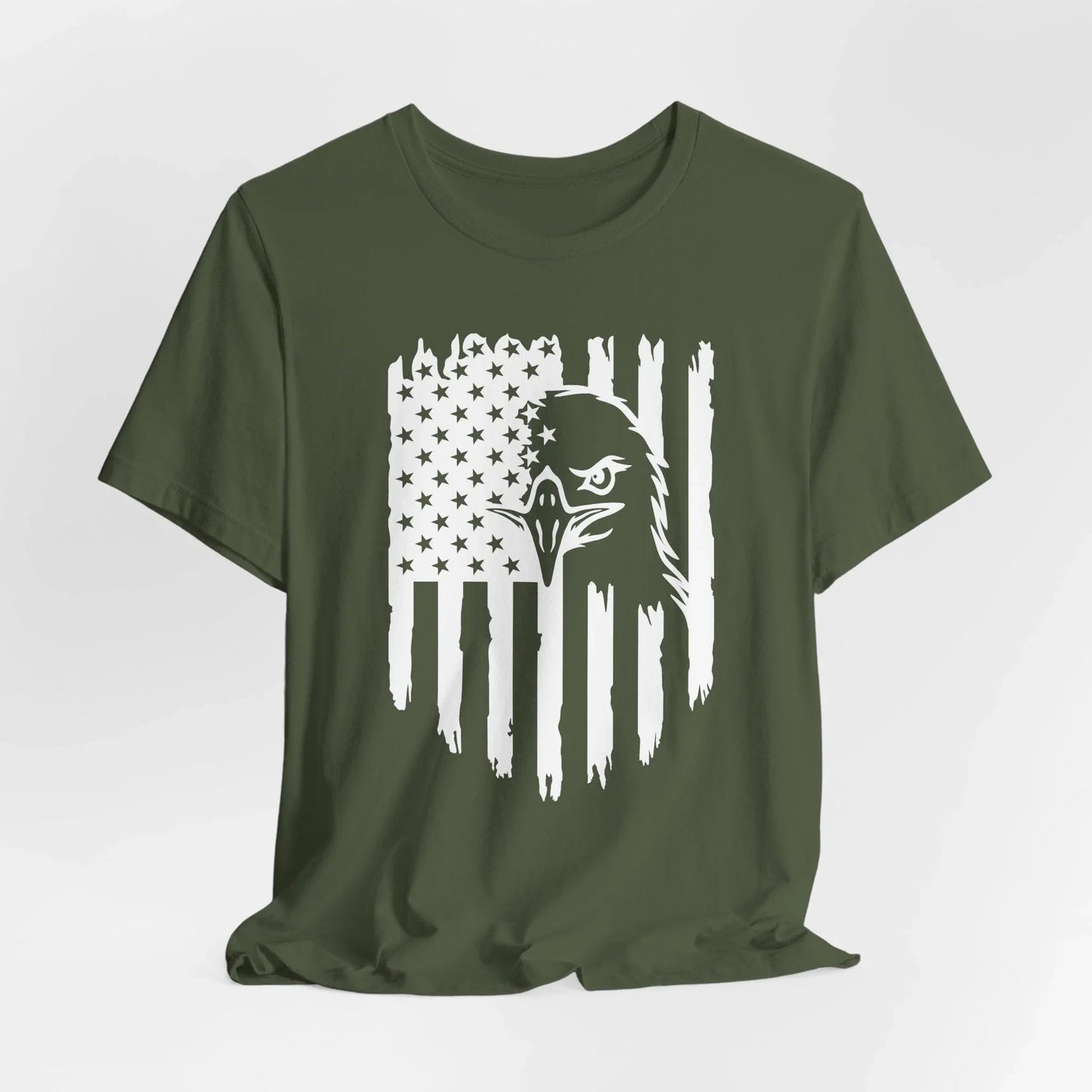 Patriotic Eagle Flag Unisex T-Shirt, Patriotism, Celebrate Freedom - American Pride Tee, USA Flag Shirt - SKULLFURY MERCH