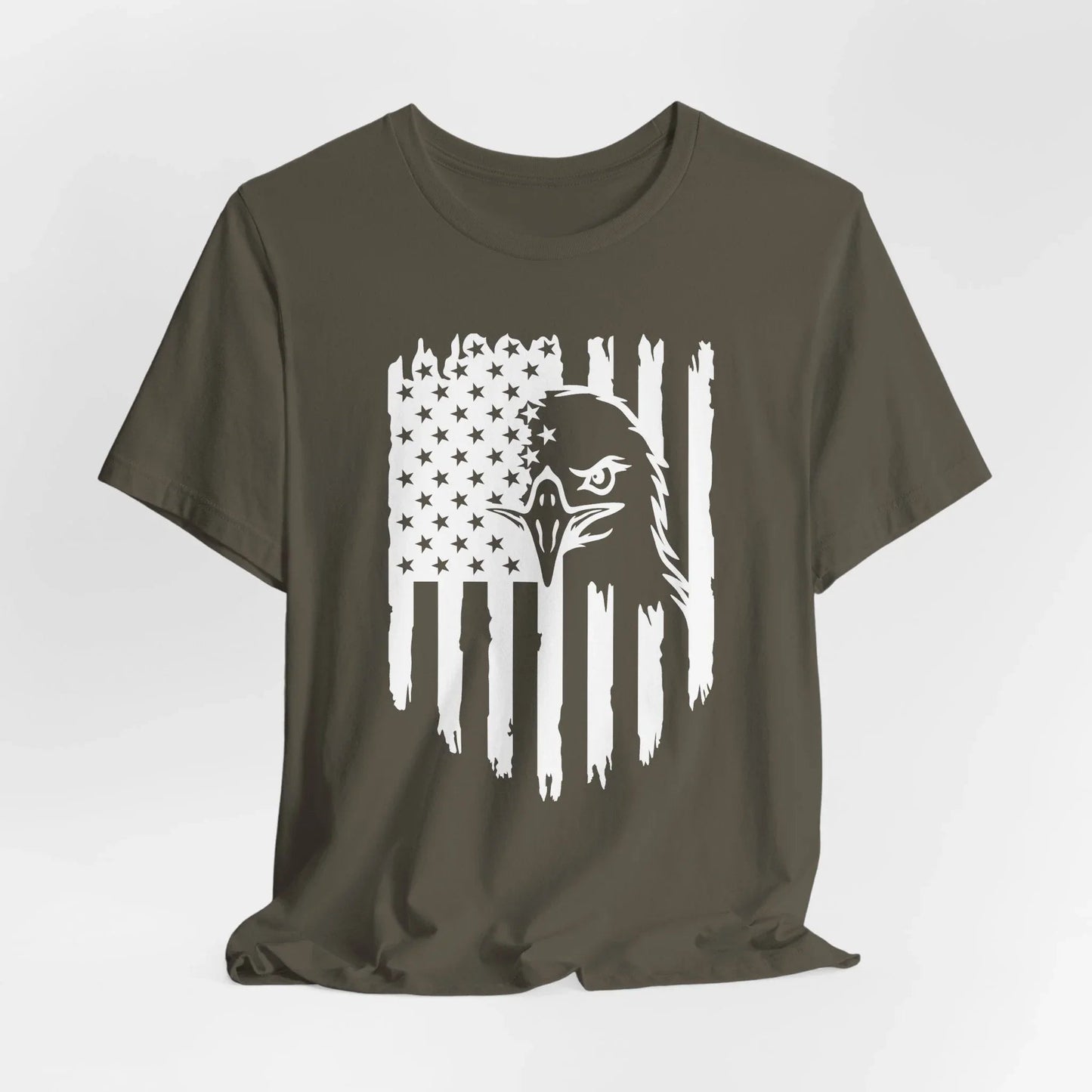 Patriotic Eagle Flag Unisex T-Shirt, Patriotism, Celebrate Freedom - American Pride Tee, USA Flag Shirt - SKULLFURY MERCH