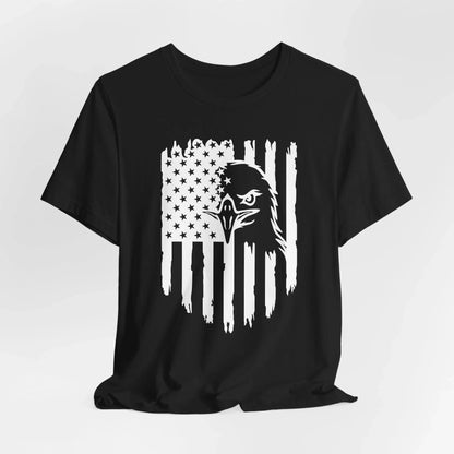 Patriotic Eagle Flag Unisex T-Shirt, Patriotism, Celebrate Freedom - American Pride Tee, USA Flag Shirt - SKULLFURY MERCH