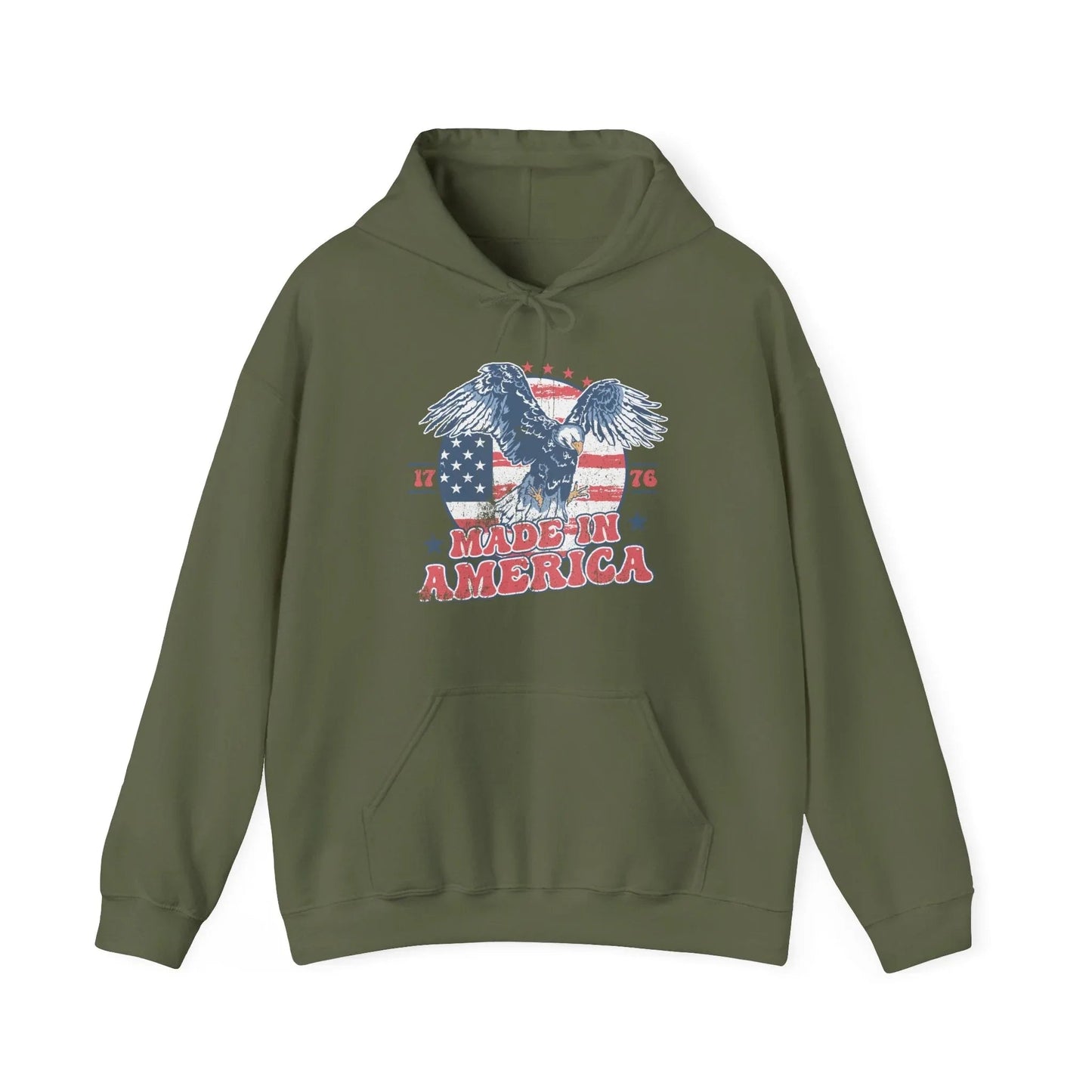 Patriotic Eagle Hoodie for Independence Day - SKULLFURY MERCH