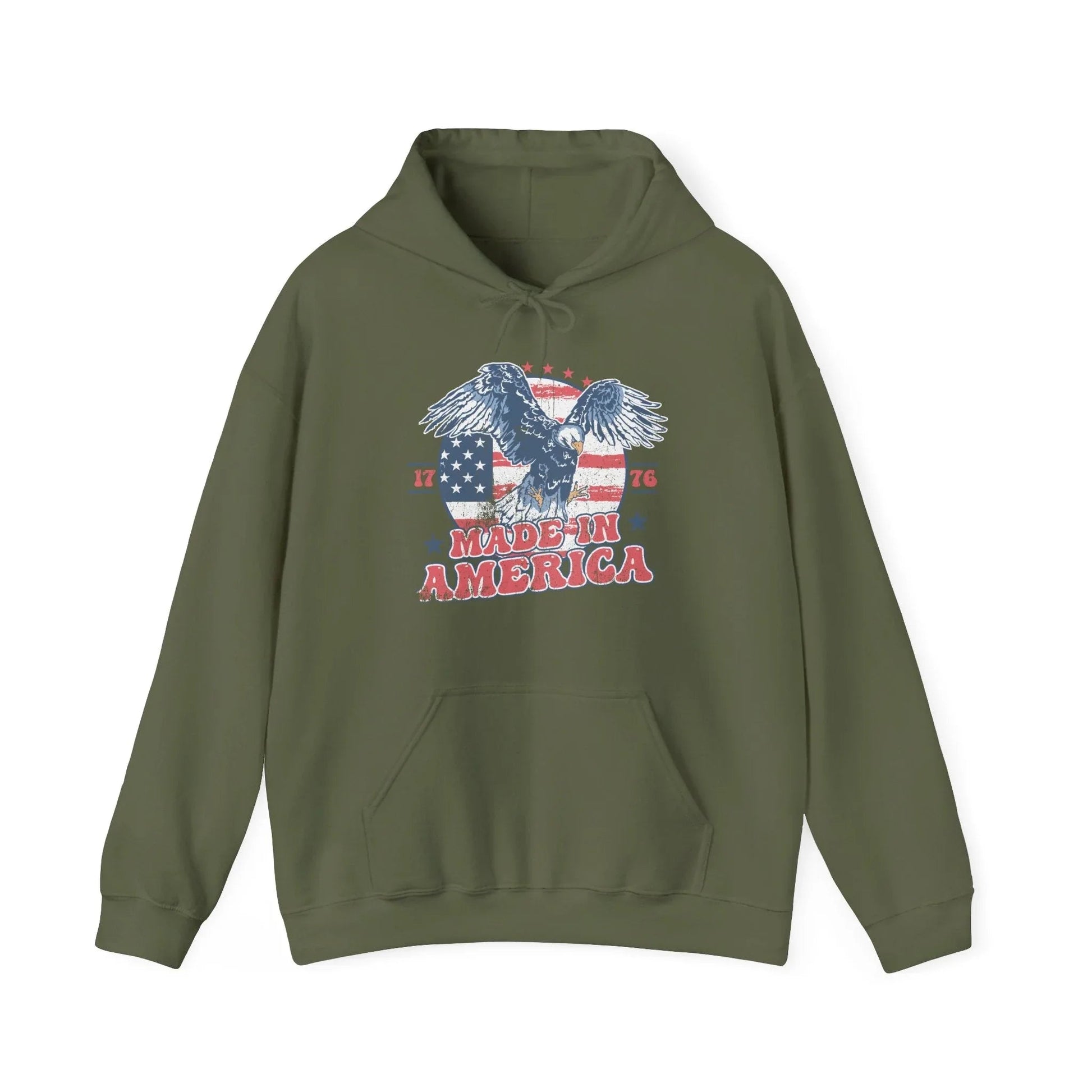Patriotic Eagle Hoodie for Independence Day - SKULLFURY MERCH