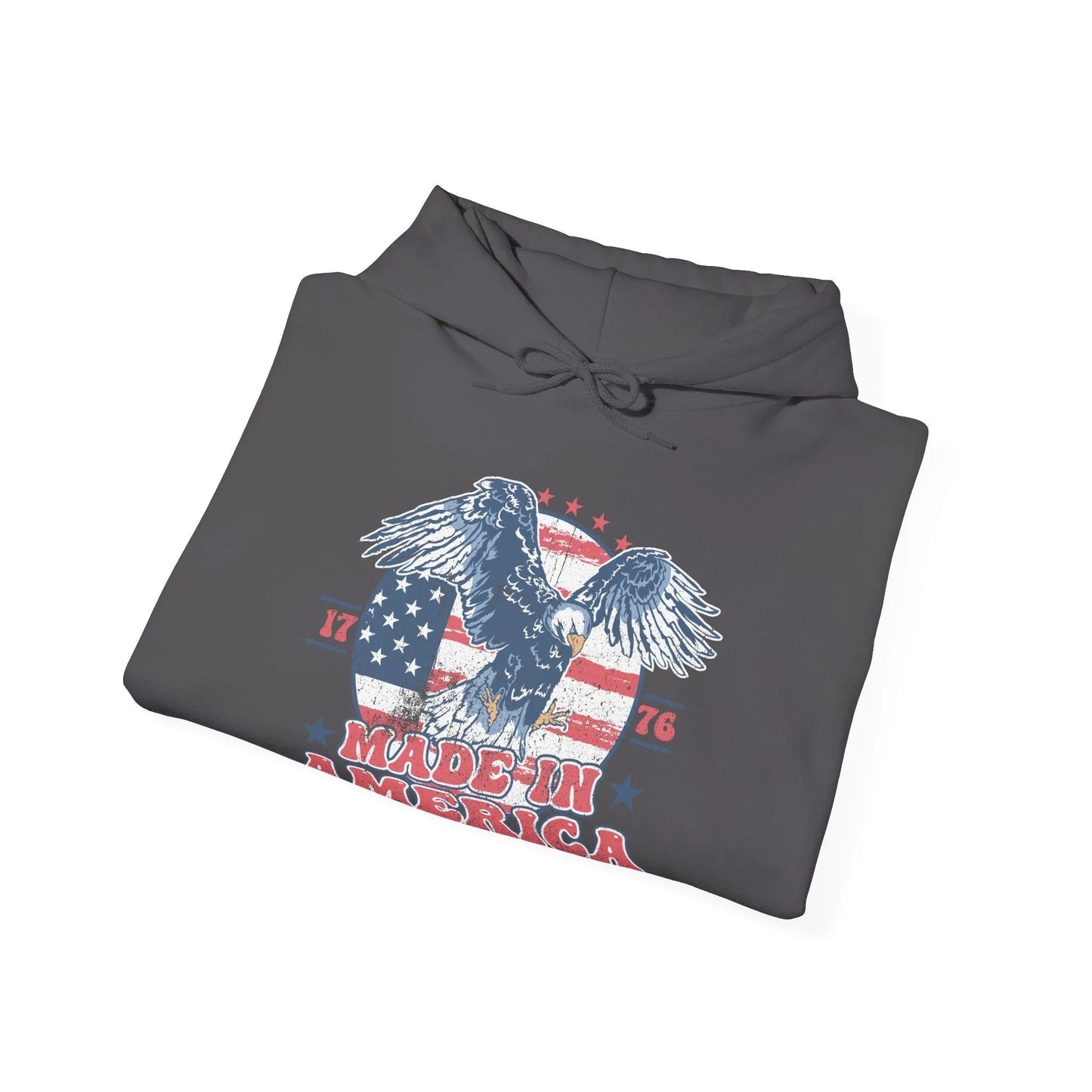 Patriotic Eagle Hoodie for Independence Day - SKULLFURY MERCH
