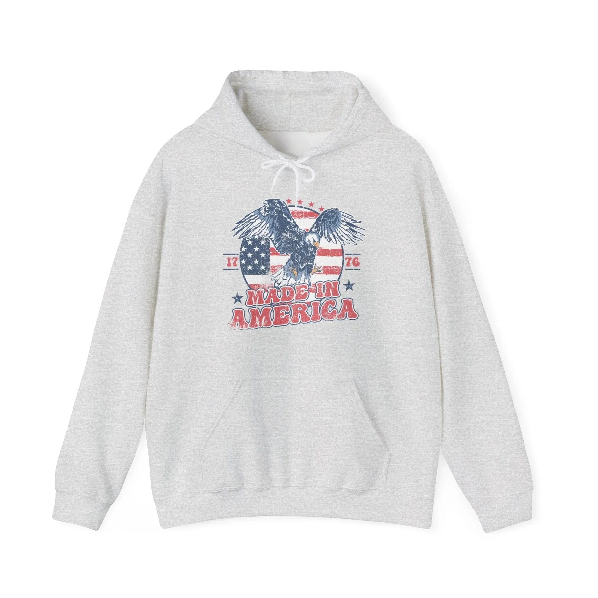 Patriotic Eagle Hoodie for Independence Day - SKULLFURY MERCH