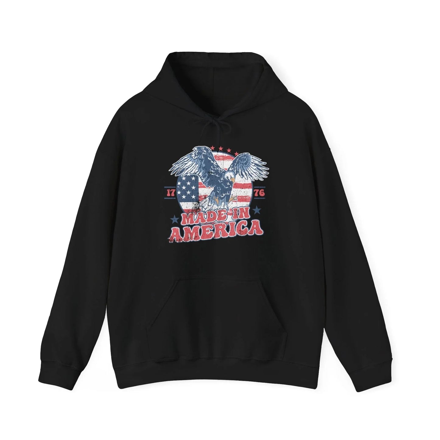 Patriotic Eagle Hoodie for Independence Day - SKULLFURY MERCH