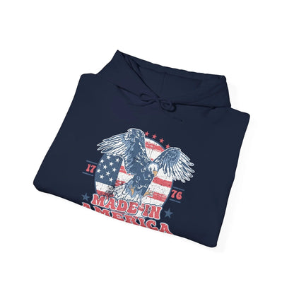 Patriotic Eagle Hoodie for Independence Day - SKULLFURY MERCH